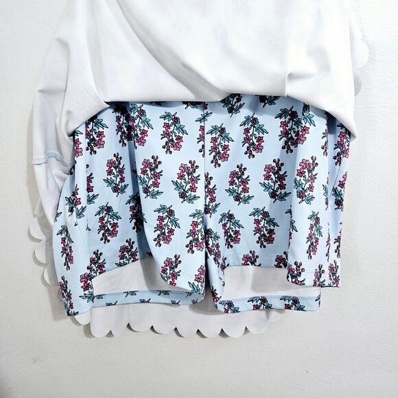 J.Crew Scalloped Light Blue Floral Active Skort. Size XXL - Picture 4 of 8